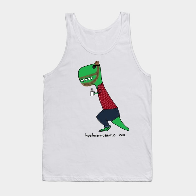 hipsterannosaurus rex Tank Top by paintbydumbers